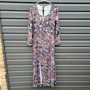 NWT HAYDEN LA MAXI DRESS MULTICOLORED W SPLIT SIZE MEDIUM
